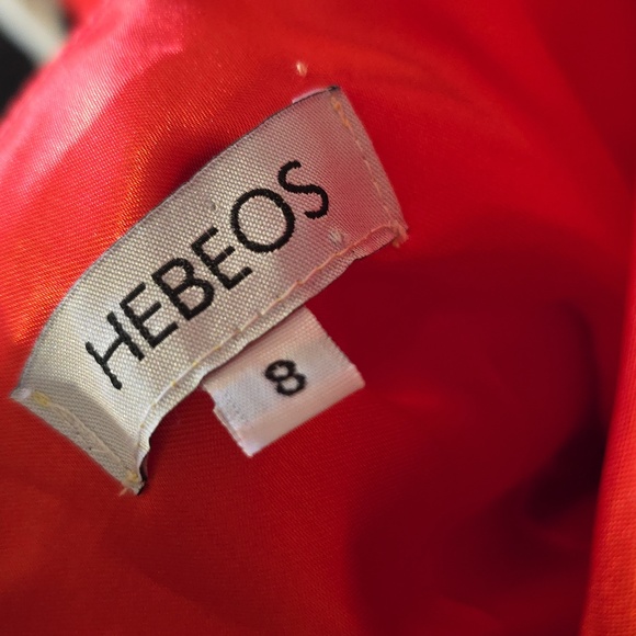 HEBEOS Red Satin Tulle Party Mini Dress - Picture 7 of 8